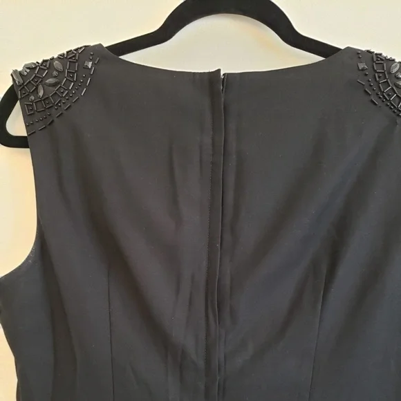 New Look Shoulder-detail, midi, sleeveless sheath dress- Black: UK 16 (US 12) - Picture 3 of 5